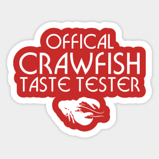 Official Crawfish Taste Tester New Orleans Mardi Gras Sticker